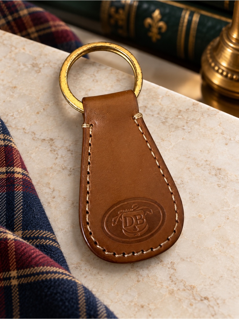 Dooney & Bourke Brown Leather Keychain
& Keyring. MSRP $55